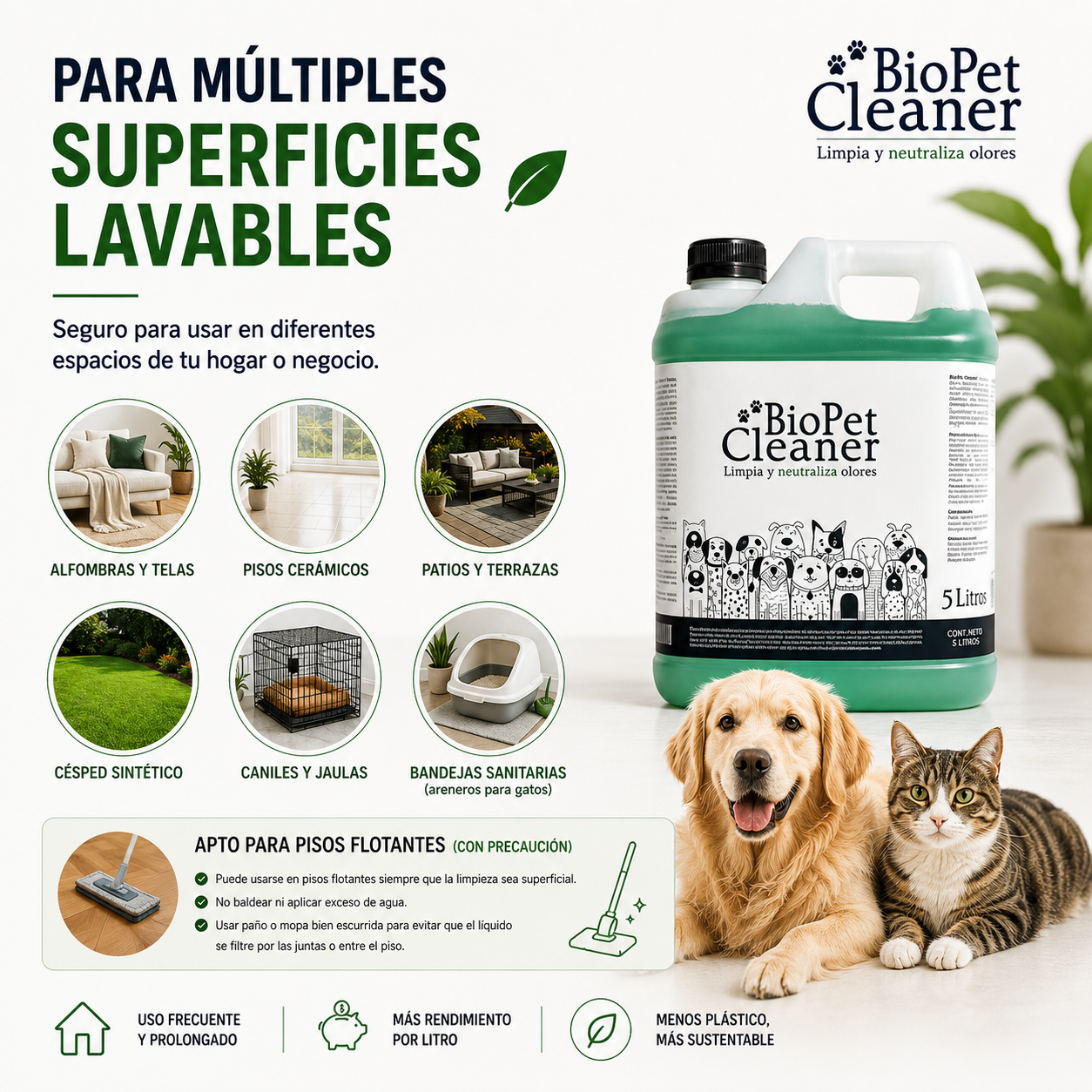 Zona Libre de Olor | BioPet Cleaner 5 Litros