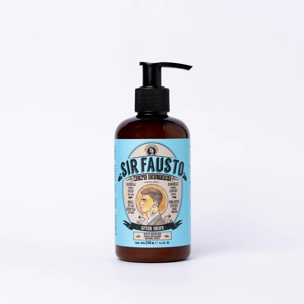 Sir Fausto After Shave 250 ml - Calma, Hidrata y Revitaliza tu Piel Después del Afeitado
