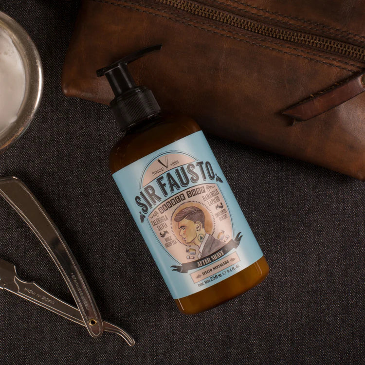 Sir Fausto After Shave 250 ml - Calma, Hidrata y Revitaliza tu Piel Después del Afeitado