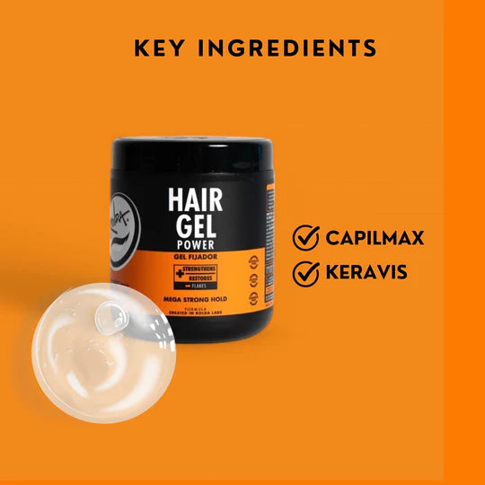 Rolda - Gel Fijador Power Hair Styling | Fijación Ultrafuerte | Brillo Intenso | Efecto Mojado - 500g