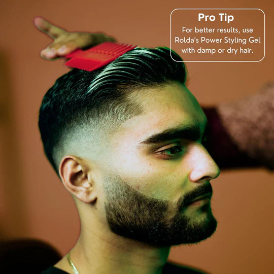 Rolda - Gel Fijador Power Hair Styling | Fijación Ultrafuerte | Brillo Intenso | Efecto Mojado - 500g