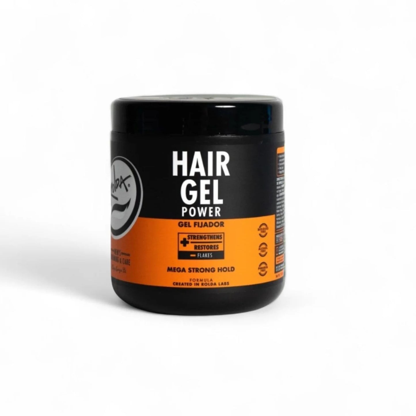 Rolda - Gel Fijador Power Hair Styling | Fijación Ultrafuerte | Brillo Intenso | Efecto Mojado - 500g