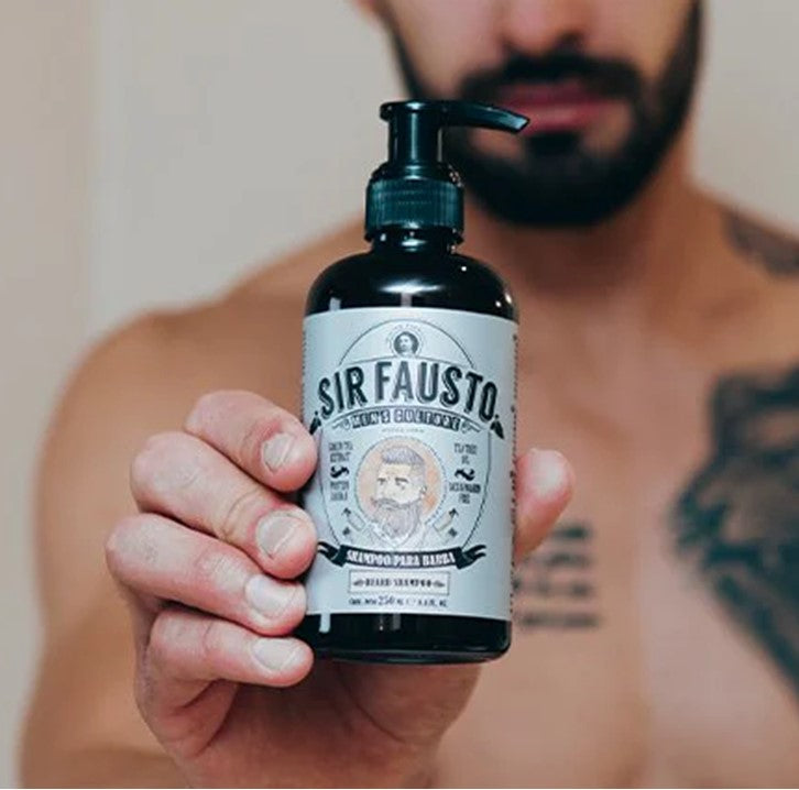 Sir Fausto Shampoo para Barba 250Ml - Limpieza e Hidratación para un Vello Facial Saludable