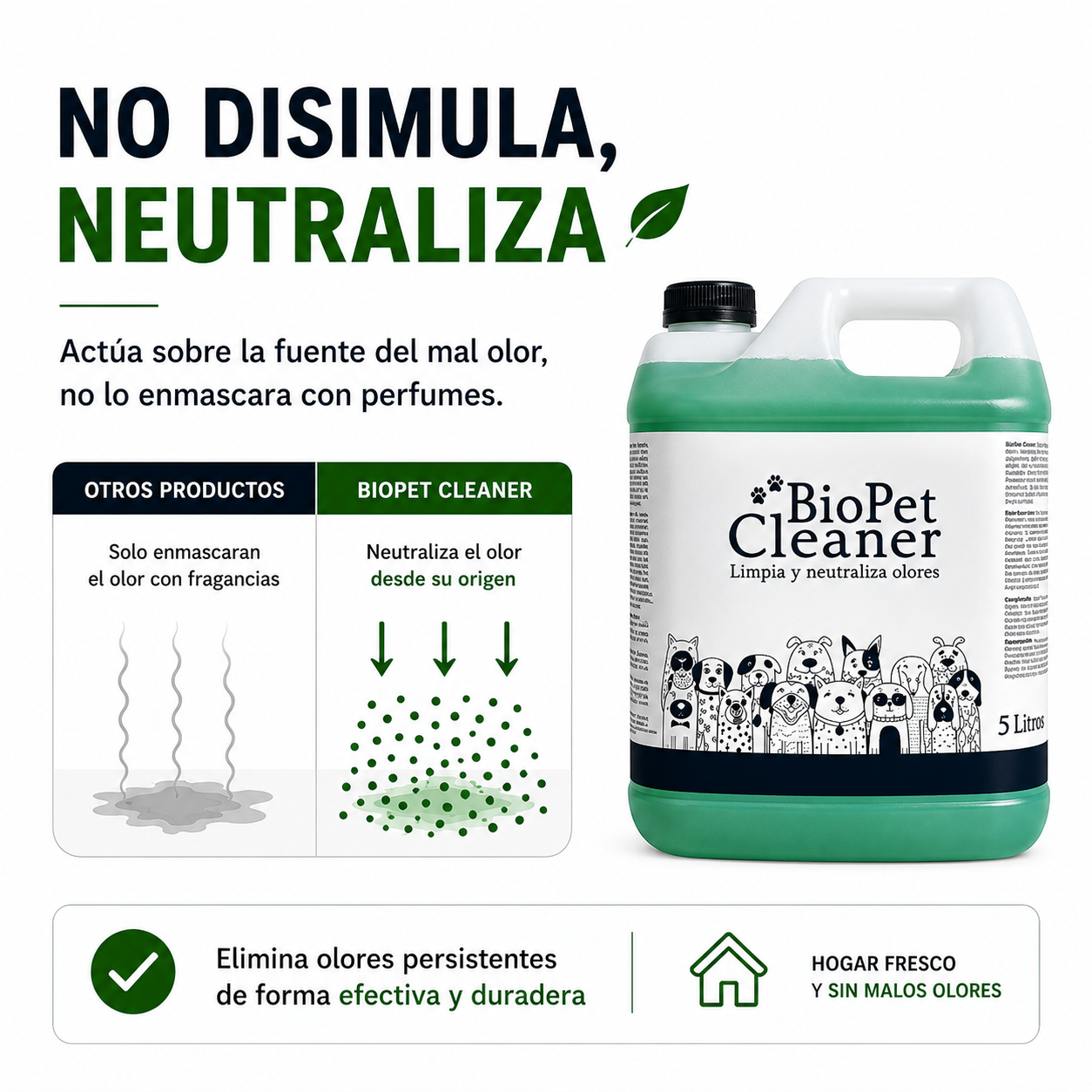 Zona Libre de Olor | BioPet Cleaner 5 Litros